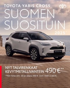 Toyota Yaris Cross on Suomen suosituin automalli 2025 – eikä suotta