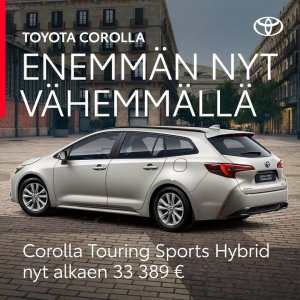 Uusi Corolla Hybrid Active Comfort Edition on täällä: lisäsimme asiakkaidemme toivomia varusteita ja laskimme auton hintaa