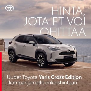 Yaris Cross Limited Edition -mallit - www.toyotaitakeskus.fi
