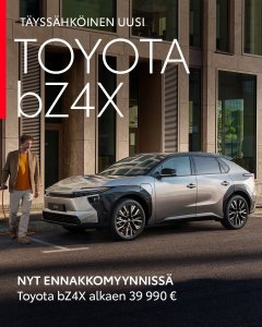Toyotan täyssähköautojen mallisto uudistuu ja kasvaa