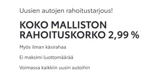 Rahoitustarjous on voimassa 15.8
