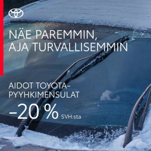 Pyyhkimensulkamme kestävät jopa Suomenkin säät, ja ne on suunniteltu juuri sinun Toyotaasi sopiviksi