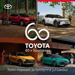Tervetuloa juhlistamaan Toyotan 60 vuotta Suomessa