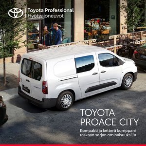 Käytännöllinen, ketterä ja muuntautuva Proace City on täydellinen kumppani ahtaillekin kaduille. Vakiona mm. Smart Cargo -läpila...
