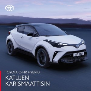 Uskalla erottua, riko rajoja, tavoittele parasta. Valloita tiet ja käännä katseet Toyota C-HR Hybridillä. Vaikutu karismaattisen...