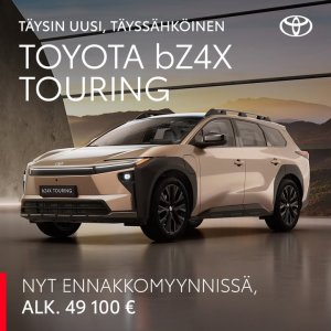 Täysin uusi täyssähköinen Toyota bZ4X Touring kutsuu sinut seikkailuun