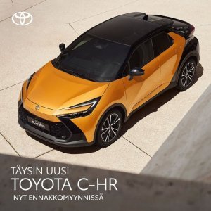 Valitse Toyota C-HR ja valitset rohkeuden, tyylikkyyden ja saumattoman käyttökokemuksen. Valitset huippuunsa hienosäädetyn ajett...