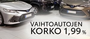 Meiltä nyt RAHOITUSTARJOUS VAIHTO- JA ESITTELYAUTOIHIN korko ALK