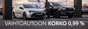Toyota Itäkeskuksesta vaihtoautoja ja esittelyautoja edullisella rahoituksella: KORKO 0,99%, KÄSIRAHA 0 €, TOYOTA RELAX TURVA 0 ...