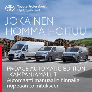 Nyt Proace Automatic Edition -kampanjamalleissa automaattivaihteisto manuaalin hinnalla – ja vieläpä nopeaan toimitukseen