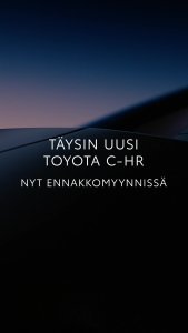 Täysin uusi, upea Toyota C-HR on nyt ennakkovarattavissa. Kumman valitset - itselataavan hybridin vai ladattavan plug-in hybridi...