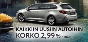 Uuden Toyotan ostajalle korko 2,99% - www.toyotaitakeskus.fi