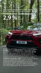 Toyotan crossover-mallistosta löydät sähköistetyn vaihtoehdon jokaiseen tarpeeseen: itselataavan hybridin, ladattavan hybridin j...