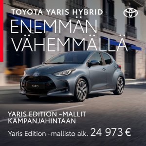 Ikisuosikki Toyota Yaris Hybrid tekee jokaisesta ajomatkasta hauskan ja huolettoman