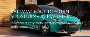 Meiltä kattavat edut Toyotan suosituimpiin malleihin!