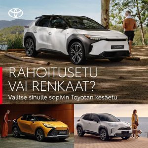 Valitse talvirenkaat kevytmetallivantein kaupan päälle tai edullinen Toyota Easy Osamaksu -rahoitus valikoituihin malleihin
