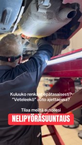 Jos autosi puoltaa (ohjaus vetää sivulle suoralla tiellä) ajettaessa, ratti on suoraan ajettaessa vinossa tai renkaat kuluvat ep...