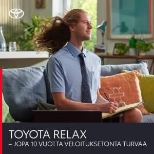 TOYOTA RELAX – TYYNEYTTÄ TEILLE. Kun huollatat autosi huoltovälin mukaisesti meillä, saat aina 12 kk:n maksuttoman turvan. Turva...