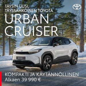 Täysin uusi, täyssähköinen Urban Cruiser on kompakti crossover täynnä sähköistä suorituskykyä