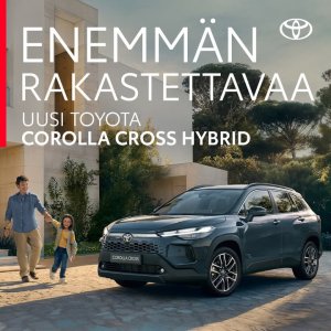 Tähän koko perheesi rakastuu: uusi, entistäkin tyylikkäämpi Toyota Corolla Cross Hybrid ihastuttaa käytännöllisellä tilavuudella...