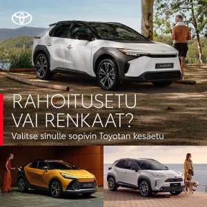Valitse sinulle sopivin Toyotan kesäetu valikoituihin menestysmalleihin. Talvirenkaat kevytmetallivantein kaupan päälle ...